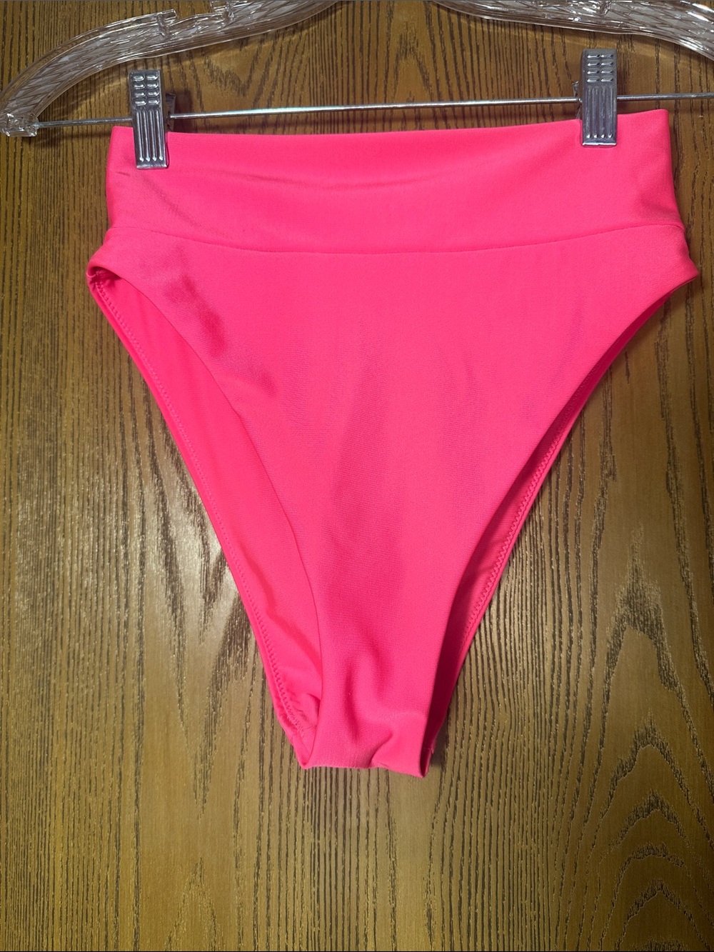 aerie High-Waist Bikini Bottom - Neon Pink